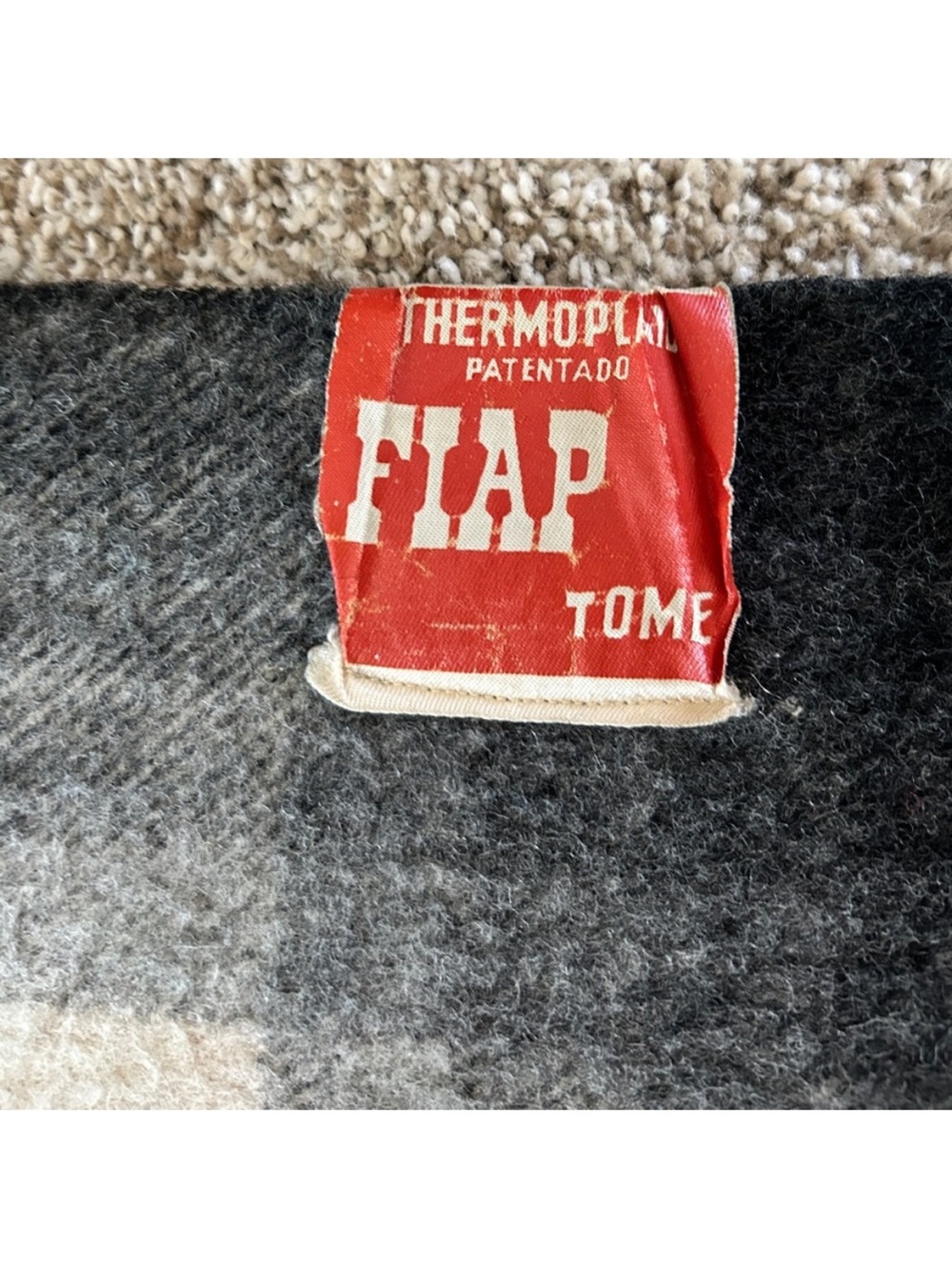 Thermotex Thermoplaid Fiap
Tome Plaid Vintage Wool Blanket with Tassels. 56x70 - Picture 3 of 9